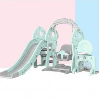 5in1 china top high quality outdoor playground plastic slide and swing kids kindergarten play outdoor equipment