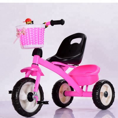 kids Tricycle kids baby ABS/PP Materials  3 wheels push car tricycle  with light Made in China