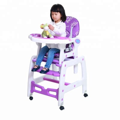 3 in 1 baby eating Combined Feeding Chair change into rocking horse