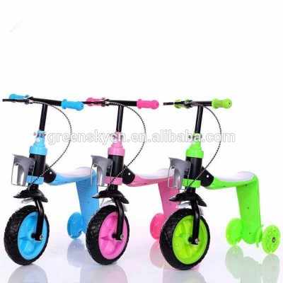 Waimaotong china factory wholesale cheap price high quality foot 3 wheel kick kids scooter 5 in 1